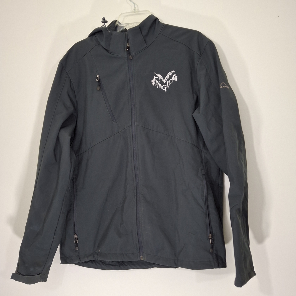 Eddie Bauer Flying Dogs Men's Gray Performance Jacket with Hood, Size Large